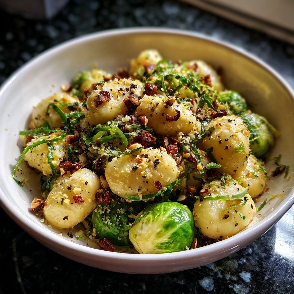 Gnocchi mit Rosenkohl und Haselnüssen