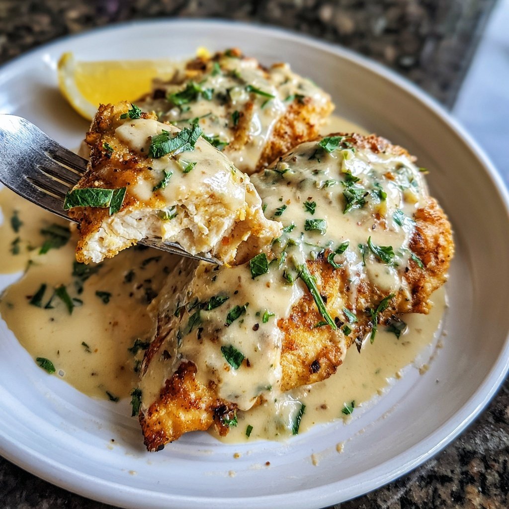 Hähnchenbrust in leichter Sahnesauce