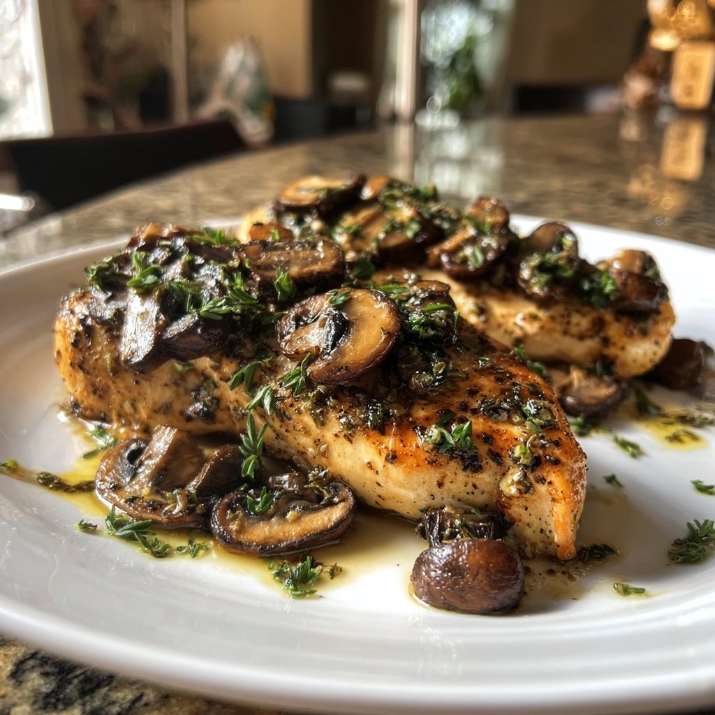 Hähnchenbrust mit Pilzen