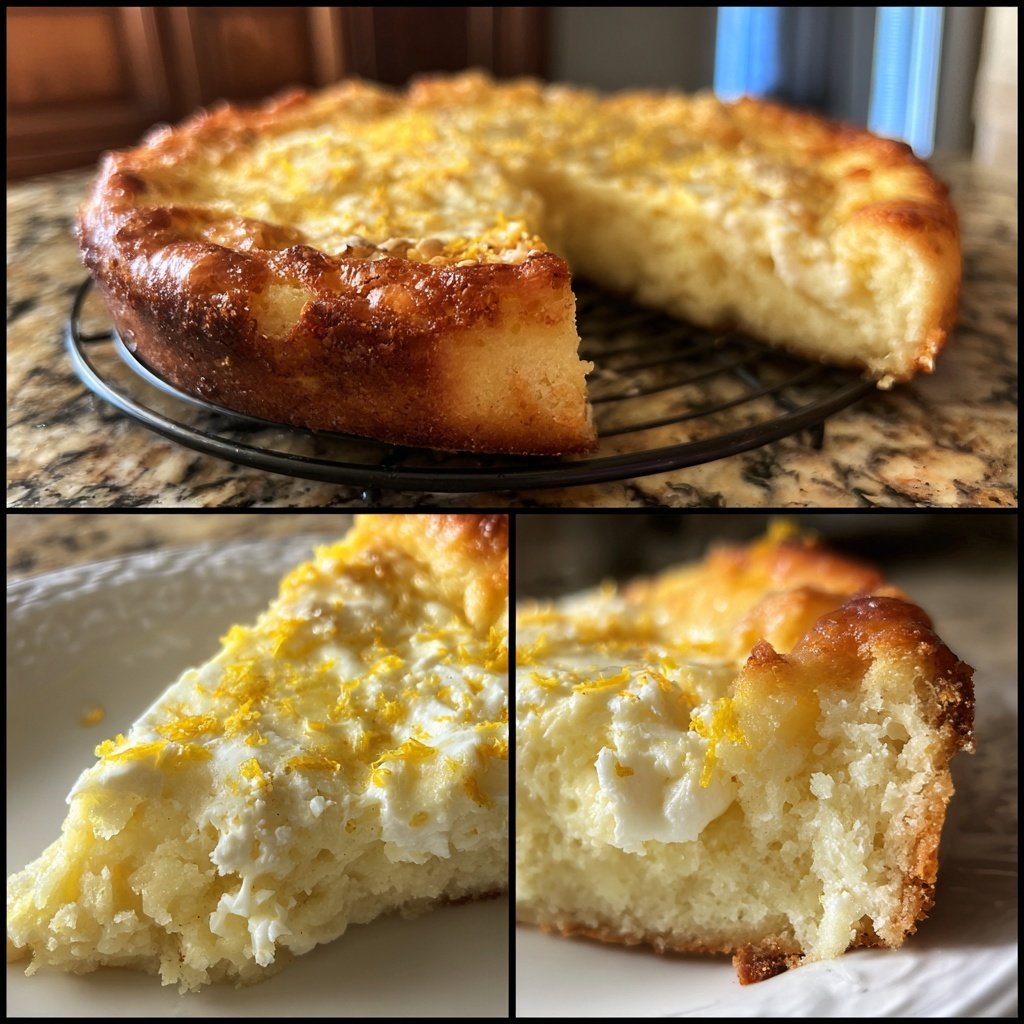 Käsekuchen mit Zitronenabrieb und Quark