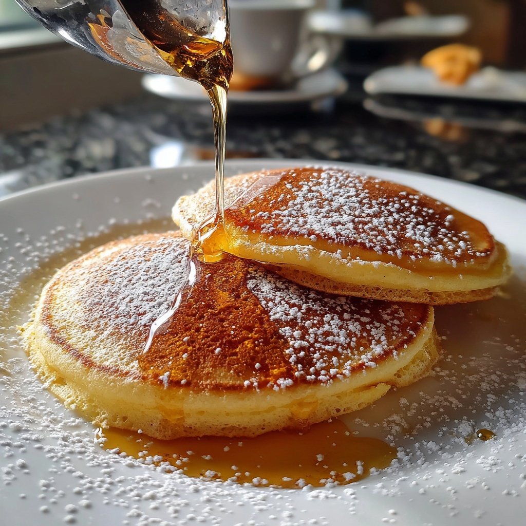 Pfannkuchen mit Honig