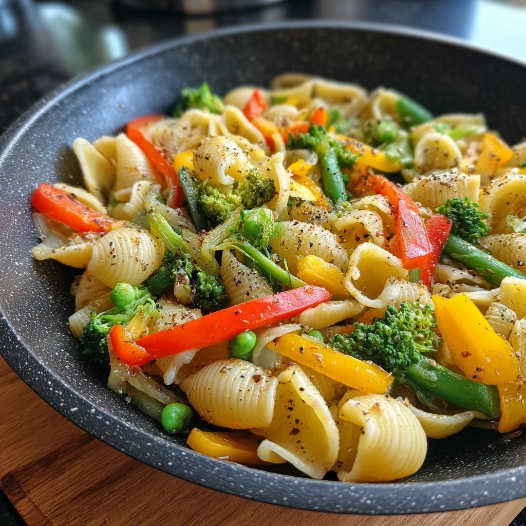 Asiatische Nudelpfanne mit Gemüse