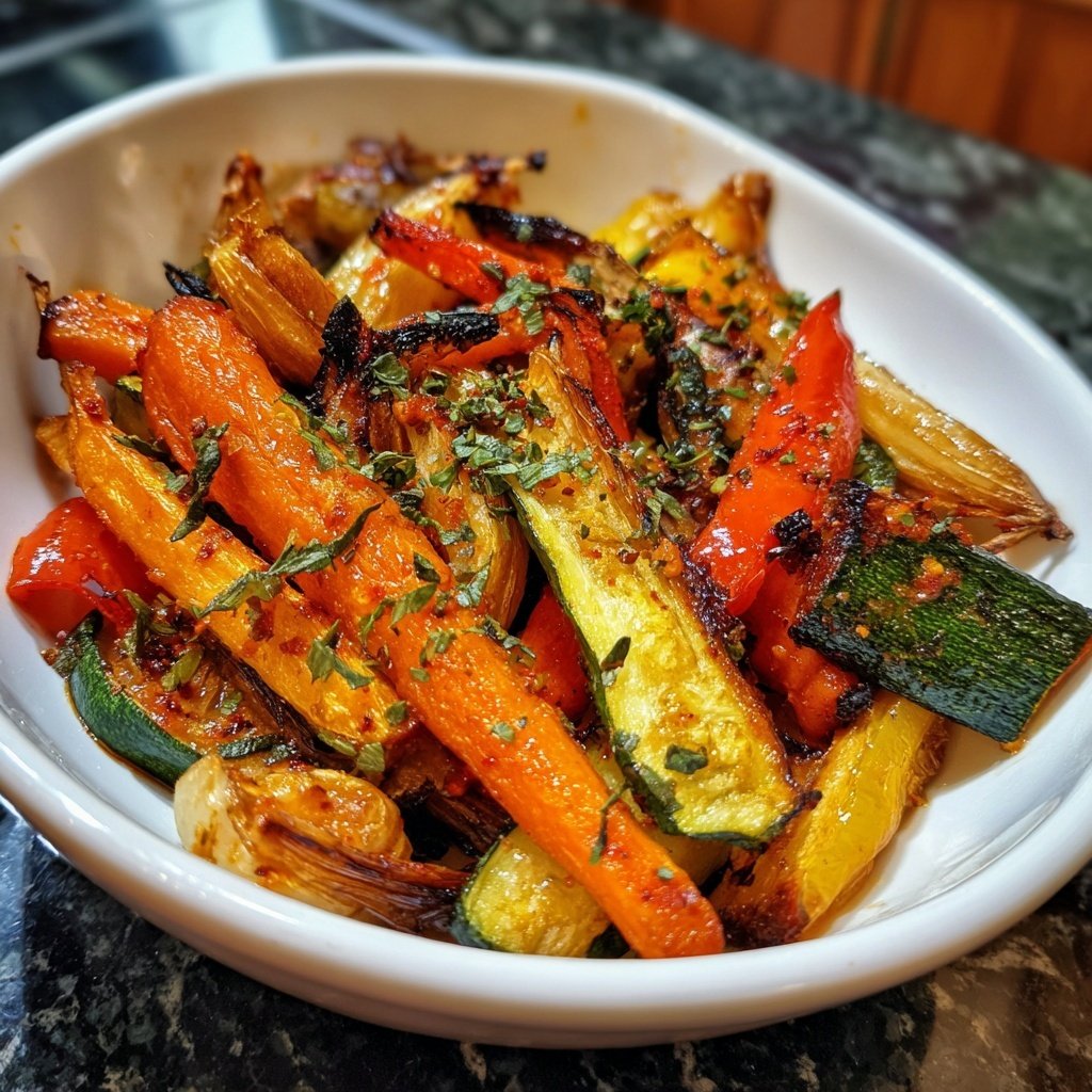 Ofengemüse mit Rosenharissa